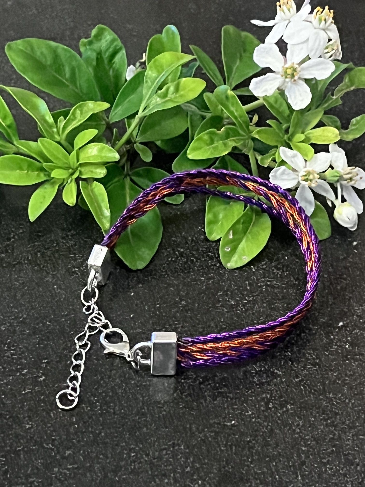 Colourful two-tone Bella Flor cord bracelet